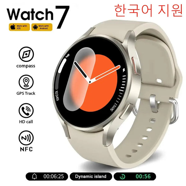 For New Samsung Galaxy Watch 7 Support Korea GPS Compass NFC Women Smart Watch Sport Man AMOLED BT Call Galaxy 7 Smartwatch 2025