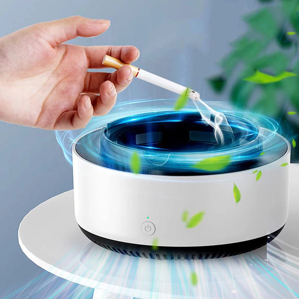 Smart Ashtray Air Purifier Remove Secondhand Smoke and Tobacco Instantly Batteries Not Included for for Indoor Outdoor Home