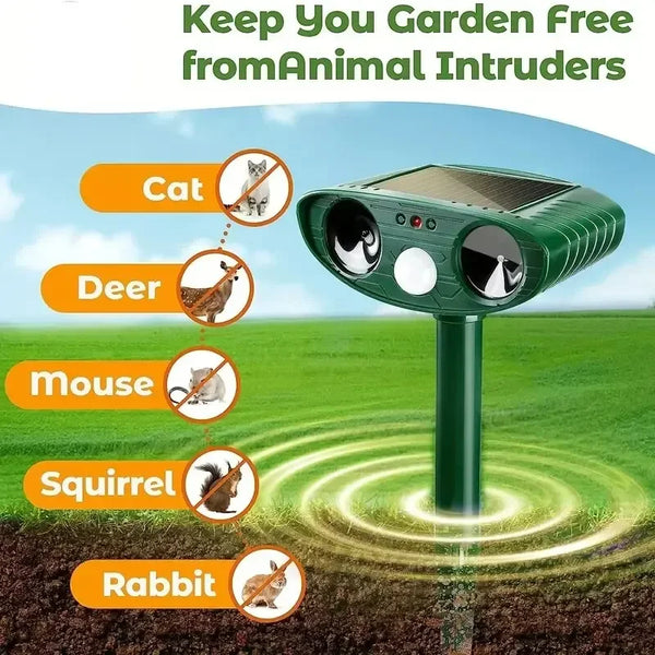 1pc ultrasound  Repellant Cat Dog Repellant Solar Powered Rechargeable Garden Waterproof creature Deterrent For Farm Yard